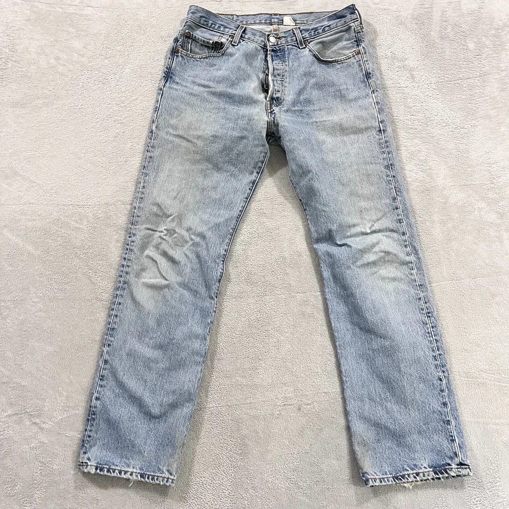 Vtg Levi's 501 XX Jeans Men 32x32* Straight Leg Button Fly Denim 90s Distressed‎
